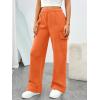 image:imageTrendy Queen Womens Cargo Sweatpants Wide Leg Workwear Pants with Pockets amp Elastic Waist Casual Joggers for TravelOrange
