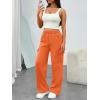 image:imageTrendy Queen Womens Cargo Sweatpants Wide Leg Workwear Pants with Pockets amp Elastic Waist Casual Joggers for TravelOrange