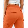 image:imageTrendy Queen Womens Cargo Sweatpants Wide Leg Workwear Pants with Pockets amp Elastic Waist Casual Joggers for TravelOrange