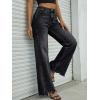 image:imageTrendy Queen Womens High Waisted Wide Leg Jeans Stretchy Straight Leg Baggy Denim PantsBlack