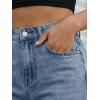 image:imageTrendy Queen Womens High Waisted Wide Leg Jeans Stretchy Straight Leg Baggy Denim PantsBlue
