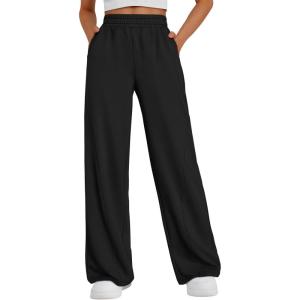 image:imageTrendy Queen Womens Wide Leg Sweatpants Baggy Y2K High Waisted Joggers Fall Fashion Outfits Clothes with Pockets 2026Black