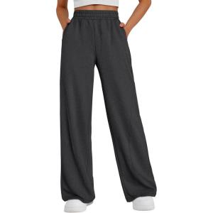 image:imageTrendy Queen Womens Wide Leg Sweatpants Baggy Y2K High Waisted Joggers Fall Fashion Outfits Clothes with Pockets 2026Blackgrey