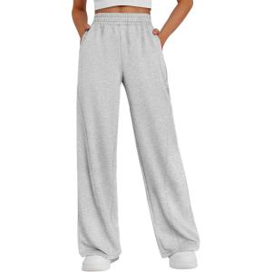 image:imageTrendy Queen Womens Wide Leg Sweatpants Baggy Y2K High Waisted Joggers Fall Fashion Outfits Clothes with Pockets 2026Grey