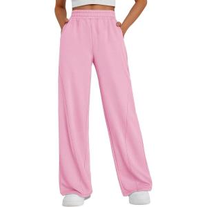 image:imageTrendy Queen Womens Wide Leg Sweatpants Baggy Y2K High Waisted Joggers Fall Fashion Outfits Clothes with Pockets 2026Pink