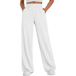 image:imageTrendy Queen Womens Wide Leg Sweatpants Baggy Y2K High Waisted Joggers Fall Fashion Outfits Clothes with Pockets 2026White