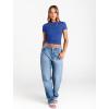 image:imageTrendy Queen Womens Boat Neck Short Sleeve TShirts Fitted Compression Summer Y2k Basic Tops 2026 Spring Outfits ClothesRoyal Blue