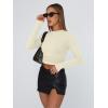 image:imageTrendy Queen Womens Long Sleeve T Shirts Fall Fashion 2026 Basic Crop Tops Going Out Outfits Y2k ClothesApricot