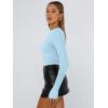 image:imageTrendy Queen Womens Long Sleeve T Shirts Fall Fashion 2026 Basic Crop Tops Going Out Outfits Y2k ClothesBaby Blue