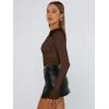 image:imageTrendy Queen Womens Long Sleeve T Shirts Fall Fashion 2026 Basic Crop Tops Going Out Outfits Y2k ClothesChocolate