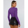 image:imageTrendy Queen Womens Long Sleeve T Shirts Fall Fashion 2026 Basic Crop Tops Going Out Outfits Y2k ClothesDark Purple