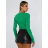 image:imageTrendy Queen Womens Long Sleeve T Shirts Fall Fashion 2026 Basic Crop Tops Going Out Outfits Y2k ClothesGreen