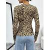 image:imageTrendy Queen Womens Long Sleeve T Shirts Fall Fashion 2026 Basic Crop Tops Going Out Outfits Y2k ClothesLeopard