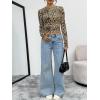 image:imageTrendy Queen Womens Long Sleeve T Shirts Fall Fashion 2026 Basic Crop Tops Going Out Outfits Y2k ClothesLeopard