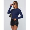 image:imageTrendy Queen Womens Long Sleeve T Shirts Fall Fashion 2026 Basic Crop Tops Going Out Outfits Y2k ClothesNavy Blue