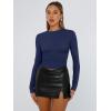 image:imageTrendy Queen Womens Long Sleeve T Shirts Fall Fashion 2026 Basic Crop Tops Going Out Outfits Y2k ClothesNavy Blue