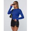 image:imageTrendy Queen Womens Long Sleeve T Shirts Fall Fashion 2026 Basic Crop Tops Going Out Outfits Y2k ClothesRoyal Blue