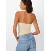 image:imageTrendy Queen Halter Tops for Women 2026 Summer Going Out Tops Backless Crop Sleeveless Workout Shirts Cute Y2k ClothesApricot