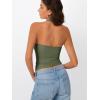 image:imageTrendy Queen Halter Tops for Women 2026 Summer Going Out Tops Backless Crop Sleeveless Workout Shirts Cute Y2k ClothesArmy Green