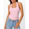 image:imageTrendy Queen Halter Tops for Women 2026 Summer Going Out Tops Backless Crop Sleeveless Workout Shirts Cute Y2k ClothesBabypink