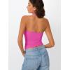 image:imageTrendy Queen Halter Tops for Women 2026 Summer Going Out Tops Backless Crop Sleeveless Workout Shirts Cute Y2k ClothesHot Pink