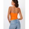 image:imageTrendy Queen Halter Tops for Women 2026 Summer Going Out Tops Backless Crop Sleeveless Workout Shirts Cute Y2k ClothesOrange