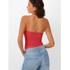 image:imageTrendy Queen Halter Tops for Women 2026 Summer Going Out Tops Backless Crop Sleeveless Workout Shirts Cute Y2k ClothesRed