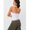 image:imageTrendy Queen Halter Tops for Women 2026 Summer Going Out Tops Backless Crop Sleeveless Workout Shirts Cute Y2k ClothesWhite