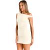 image:imageTrendy Queen Womens Mini Summer Dresses 2026 Going Out Off The Shoulder Bodycon Sexy Party Club Spring Fashion OutfitsCream