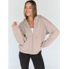 image:imageTrendy Queen Womens Zip Up Hoodies 2026 Oversized SweatshirtApricot