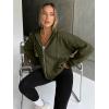 image:imageTrendy Queen Womens Zip Up Hoodies 2026 Oversized SweatshirtArmy Green