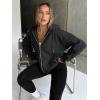 image:imageTrendy Queen Womens Zip Up Hoodies 2026 Oversized SweatshirtBlack