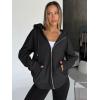 image:imageTrendy Queen Womens Zip Up Hoodies 2026 Oversized SweatshirtBlack