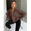 image:imageTrendy Queen Womens Zip Up Hoodies 2026 Oversized SweatshirtChocolate Brown