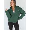 image:imageTrendy Queen Womens Zip Up Hoodies 2026 Oversized SweatshirtDark Green
