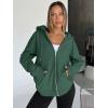 image:imageTrendy Queen Womens Zip Up Hoodies 2026 Oversized SweatshirtDark Green