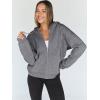 image:imageTrendy Queen Womens Zip Up Hoodies 2026 Oversized SweatshirtDark Grey