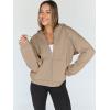 image:imageTrendy Queen Womens Zip Up Hoodies 2026 Oversized SweatshirtDark Khaki