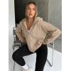 image:imageTrendy Queen Womens Zip Up Hoodies 2026 Oversized SweatshirtDark Khaki