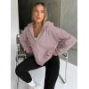 image:imageTrendy Queen Womens Zip Up Hoodies 2026 Oversized SweatshirtDark Pink