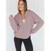 image:imageTrendy Queen Womens Zip Up Hoodies 2026 Oversized SweatshirtDark Pink