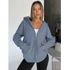 image:imageTrendy Queen Womens Zip Up Hoodies 2026 Oversized SweatshirtDusty Blue