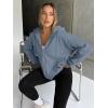 image:imageTrendy Queen Womens Zip Up Hoodies 2026 Oversized SweatshirtDusty Blue