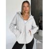 image:imageTrendy Queen Womens Zip Up Hoodies 2026 Oversized SweatshirtGrey