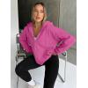 image:imageTrendy Queen Womens Zip Up Hoodies 2026 Oversized SweatshirtHot Pink