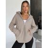 image:imageTrendy Queen Womens Zip Up Hoodies 2026 Oversized SweatshirtNutmeg