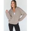 image:imageTrendy Queen Womens Zip Up Hoodies 2026 Oversized SweatshirtNutmeg