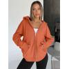 image:imageTrendy Queen Womens Zip Up Hoodies 2026 Oversized SweatshirtOrange