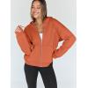 image:imageTrendy Queen Womens Zip Up Hoodies 2026 Oversized SweatshirtOrange