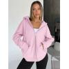 image:imageTrendy Queen Womens Zip Up Hoodies 2026 Oversized SweatshirtPale Pink